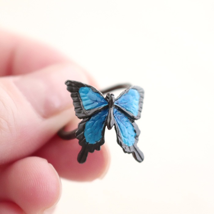 パルナートポック オオルリアゲハ リング 指輪 蝶 アクセサリー