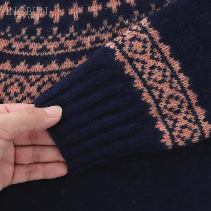 Harley of Scotland フェアアイルセーター ネイビー系 ハーレーオブ