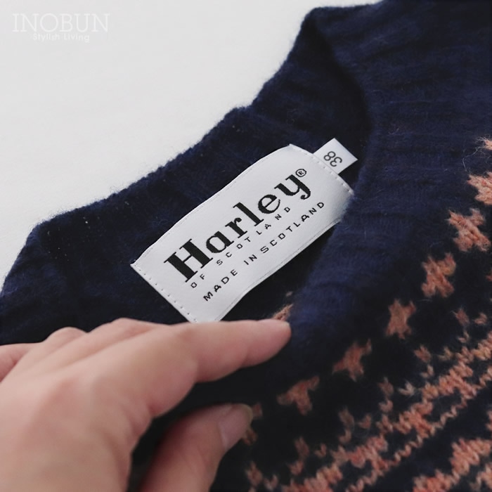 Harley of Scotland フェアアイルセーター ネイビー系 ハーレーオブ