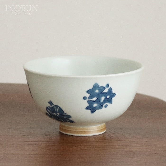 花あつめ Hana Atsume 茶碗 ブルー 波佐見焼 日本製 新生活