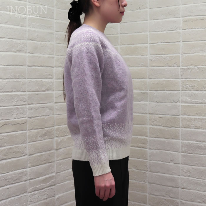 Harley of Scotland フェアアイルセーター パープル系 ハーレーオブ