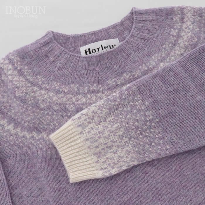 Harley of Scotland フェアアイルセーター パープル系 ハーレーオブ