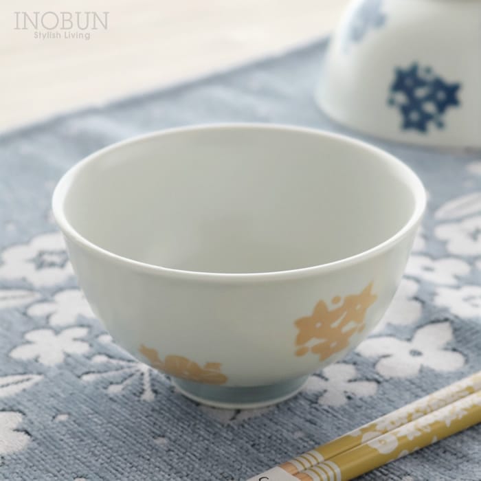 花あつめ Hana Atsume 茶碗 イエロー 波佐見焼 日本製 新生活