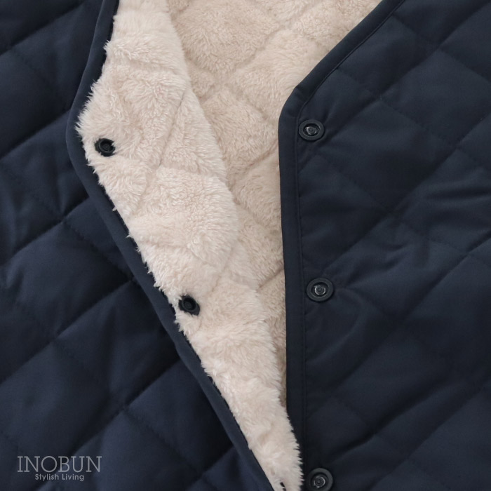 キルティングロングベスト Daily Quilt2 ネイビー INOBUN