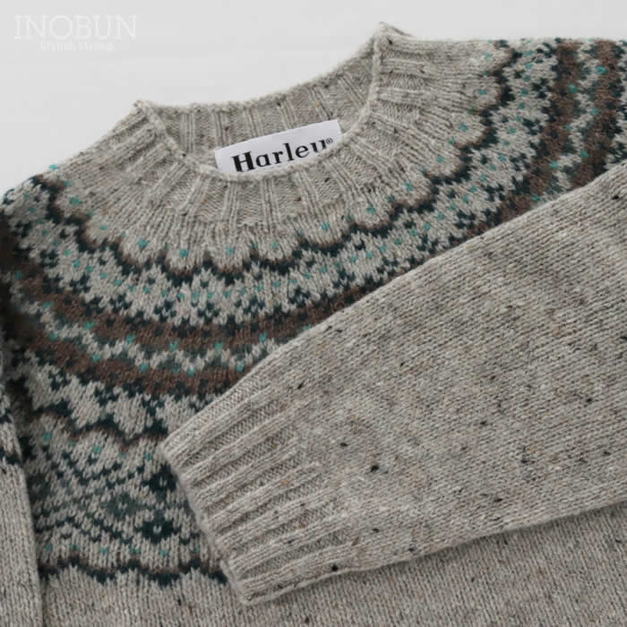 Harley of Scotland フェアアイルセーター グレー系 ハーレーオブ