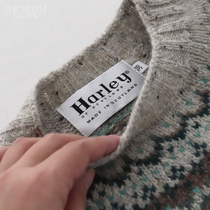 Harley of Scotland フェアアイルセーター グレー系 ハーレーオブ