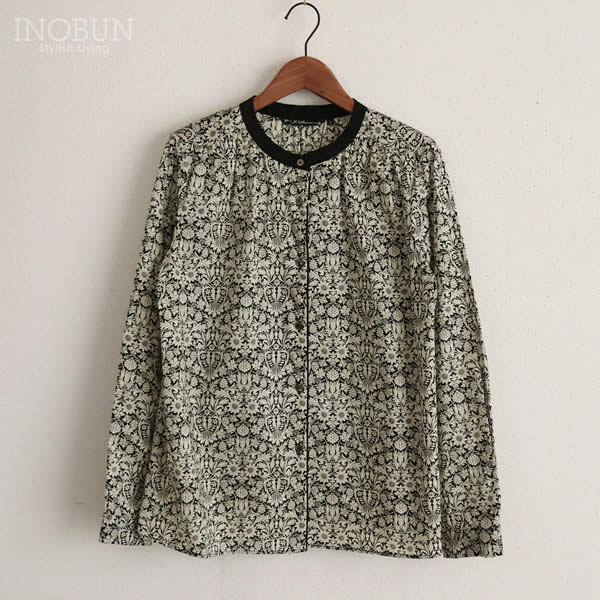 イノブン別注 J.Sloane リバティ クレリック衿ブラウス Mortimer/ZE