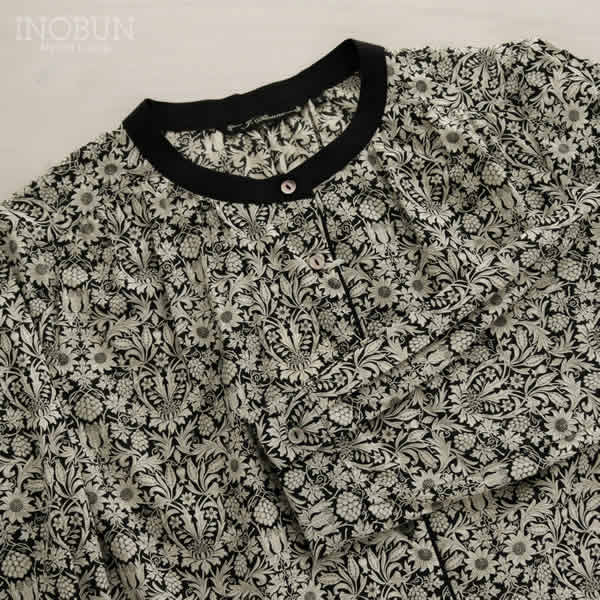 イノブン別注 J.Sloane リバティ クレリック衿ブラウス Mortimer/ZE