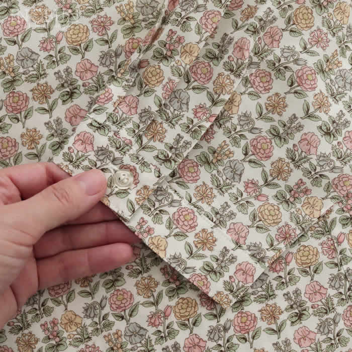再入荷予定なし】Parkes リバティ フラット風ワイドカラー
