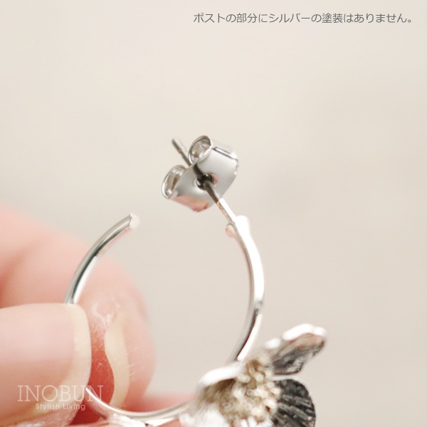 ピアス フープ風 花 Ksp 633 Sv オリジナル シルバー アクセサリー イノブン ギフト お誕生日 ファッション アクセサリー ピアス イヤリング イノブンオンラインショップ