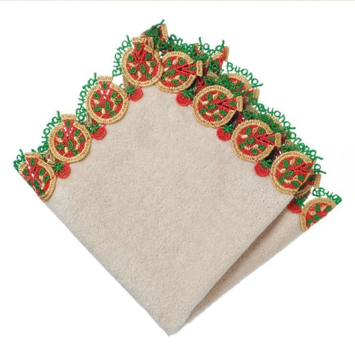 近沢レース店 ピッツァ ベージュ 1月 シーズンタオルハンカチ