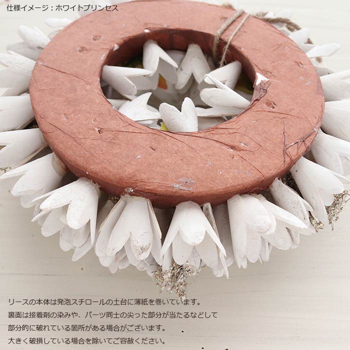 ポポラスとコットンのナチュラルリース ***ラッピング無料 冬 プレゼント ポポラスとコットンのナチュラルリース ***ラッピング無料 冬 プレゼント