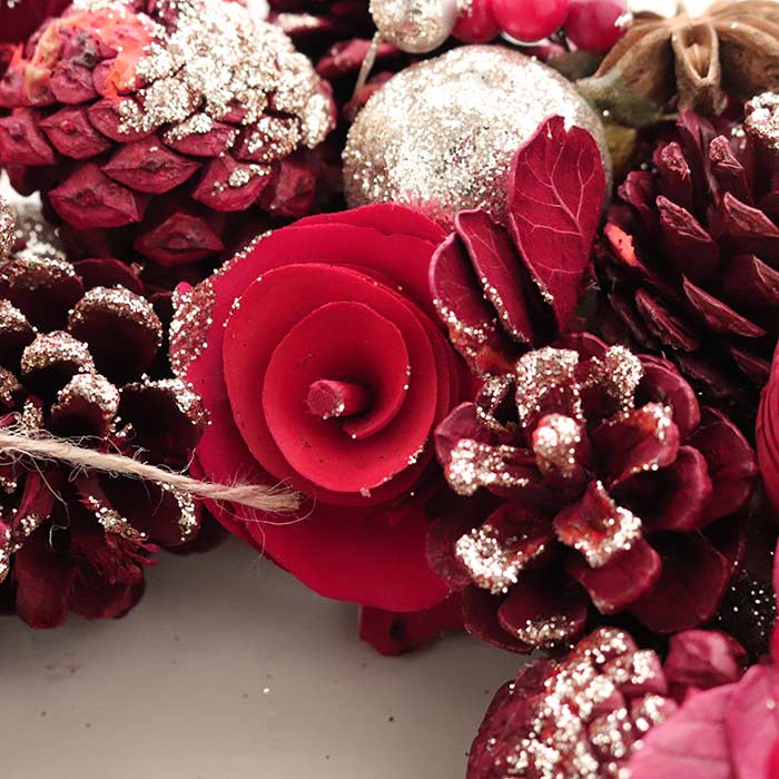 【おまとめ】ナチュラルリース☘クリスマス クリスマスリース ナチュラルリース スターリーレッド L クリスマス