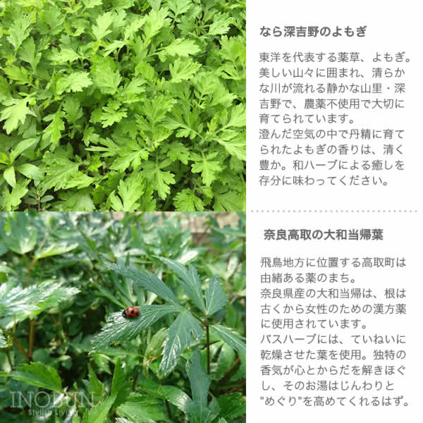Jiwajiwa じわじわ お風呂のハーブ 入浴剤 よもぎ 大和当帰葉 1個入 バス トイレタリー 入浴剤 ソープ バスソルト 入浴剤 イノブンオンラインショップ