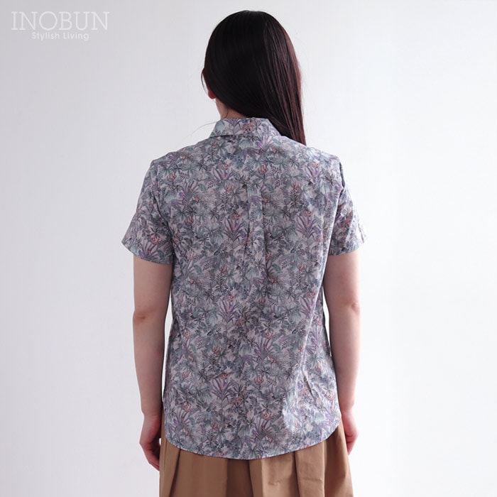 Parkes リバティ 角衿レギュラーシャツ ブラウス Little Eden/26BU