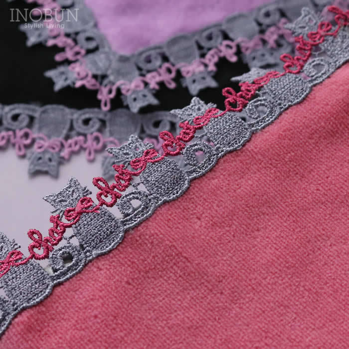 再入荷予定なし】 近沢レース店 タオルハンカチ ロシアンブルー