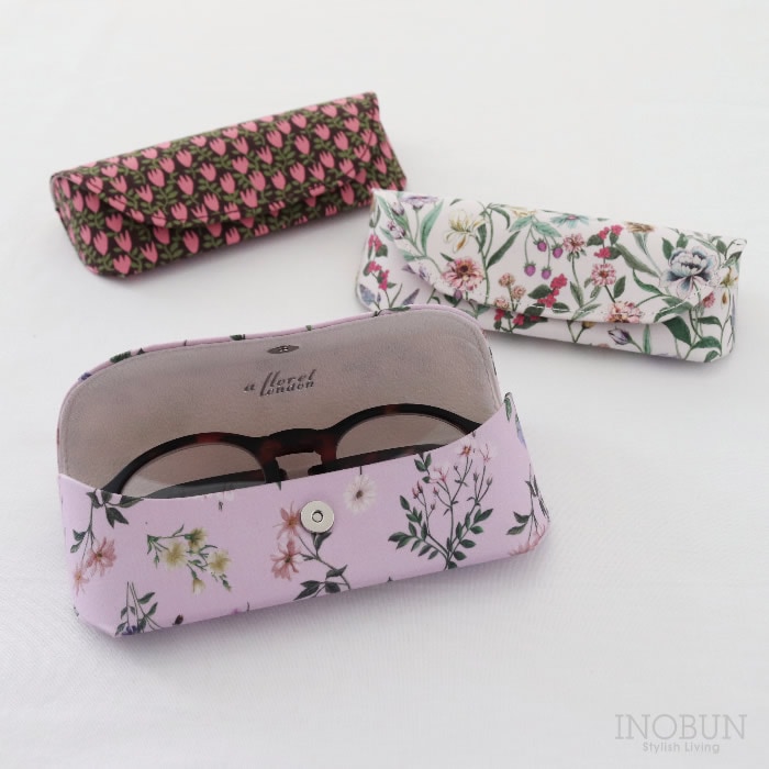 リバティ メガネケース 02 メグミ アイボリー フローレットロンドン