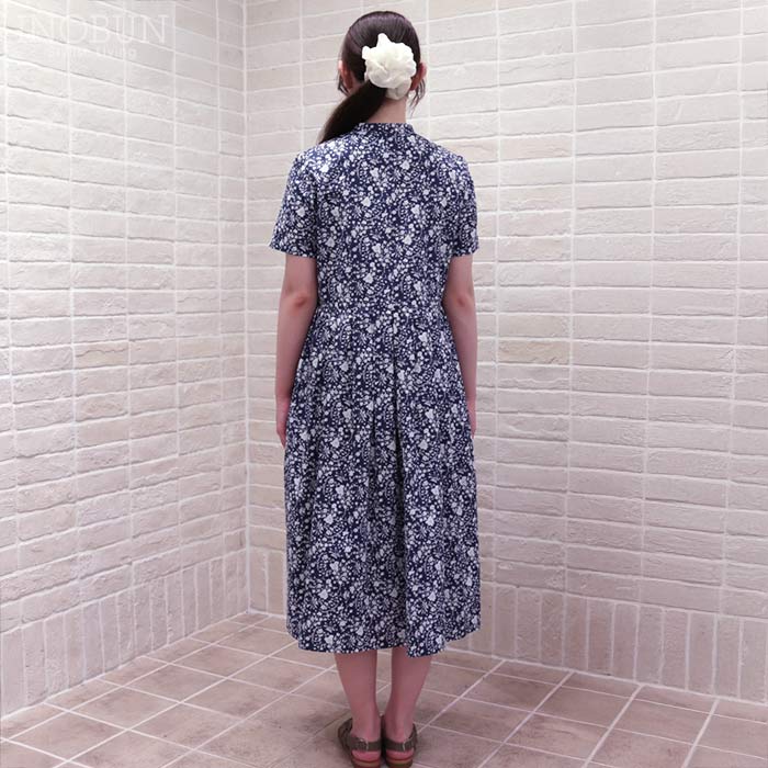 J.Sloane リバティ キーネックすっきり見えワンピース Summer Blooms