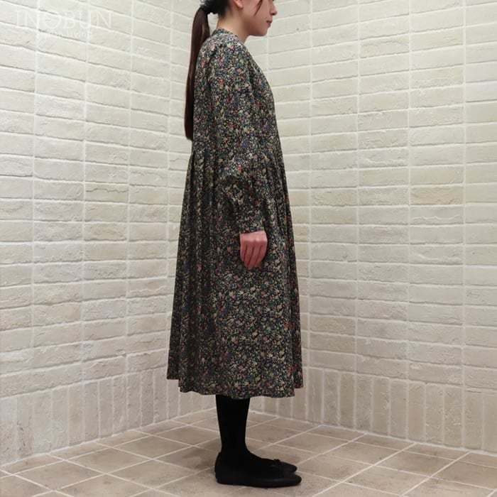 イノブン別注 J.Sloane LIBERTY キーネック すっきり見えワンピース