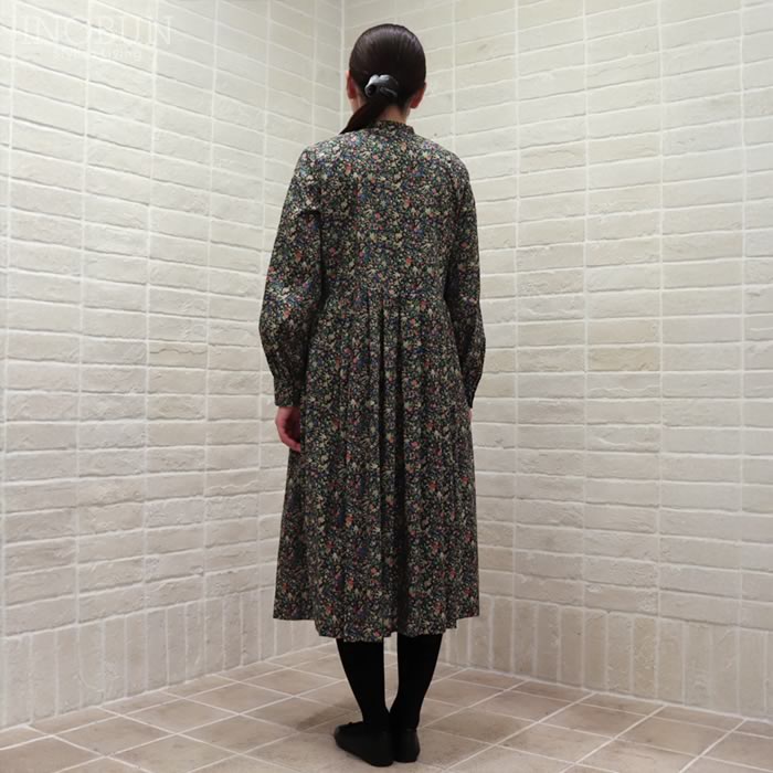 イノブン別注 J.Sloane LIBERTY キーネック すっきり見えワンピース