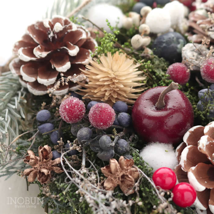 スワッグ 縦タイプ ナチュラルレッド 210×95×465mm ドライフラワー 壁