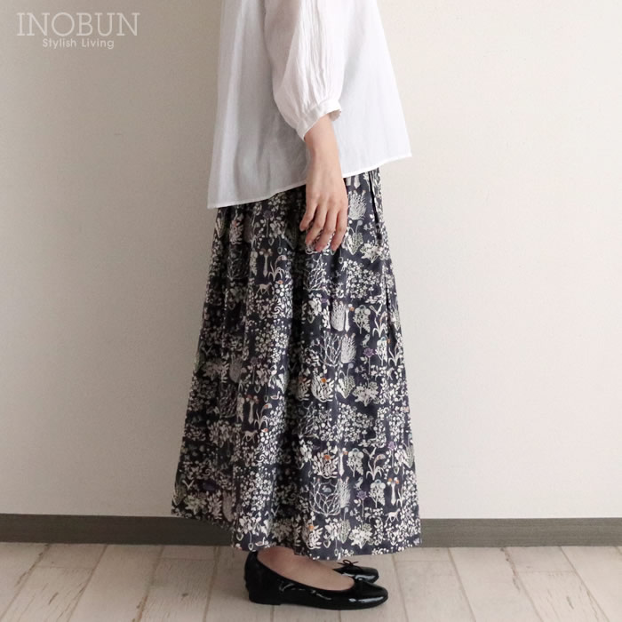 再入荷予定なし】sosotto リバティ タックギャザースカート 別注