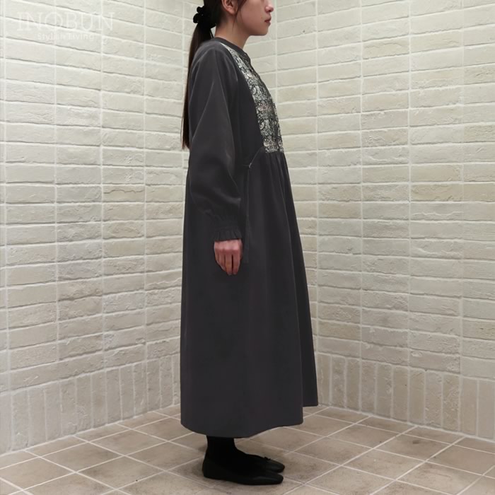 sosotto 細コール × LIBERTY リバティ ビブヨークワンピース