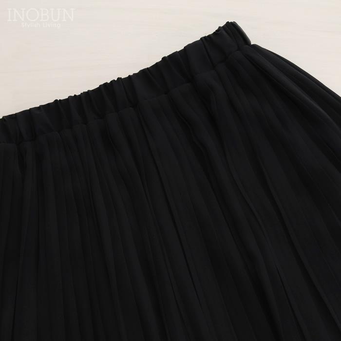 ソソットプリーツスカート　ブラック sosotto アンティークサテン消しプリーツロングスカート