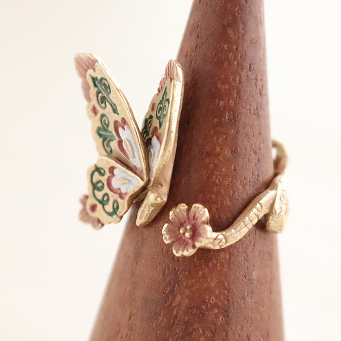パルナートポック 花蝶文様 リング 指輪 蝶 アクセサリー Palnart Poc