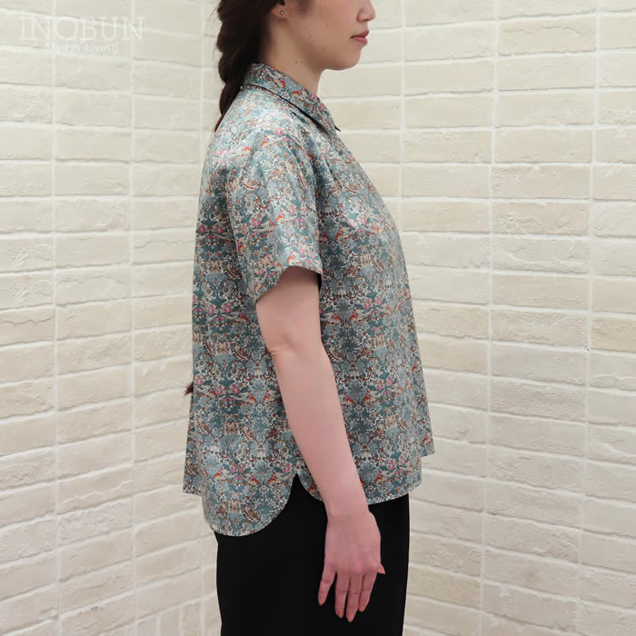 ウェルベック J.Sloaneジェイスローアン　ブラウス　半袖　マスタード ウェルベック J.Sloaneジェイスローアン ブラウス 半袖