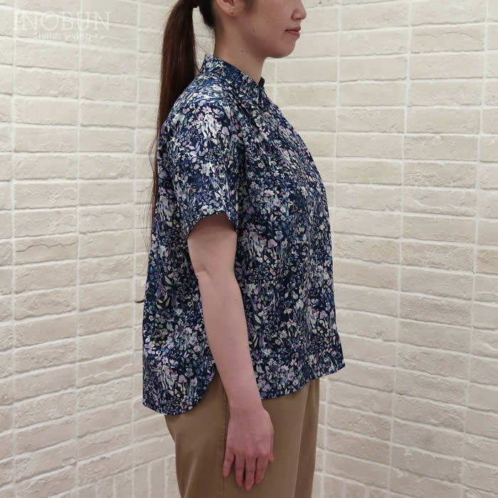 再入荷予定なし】J.Sloane リバティ 半袖 ギャザーレギュラー
