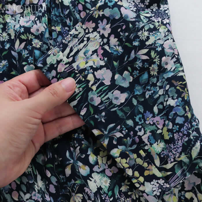 再入荷予定なし】J.Sloane リバティ 半袖 ギャザーレギュラーシャツ