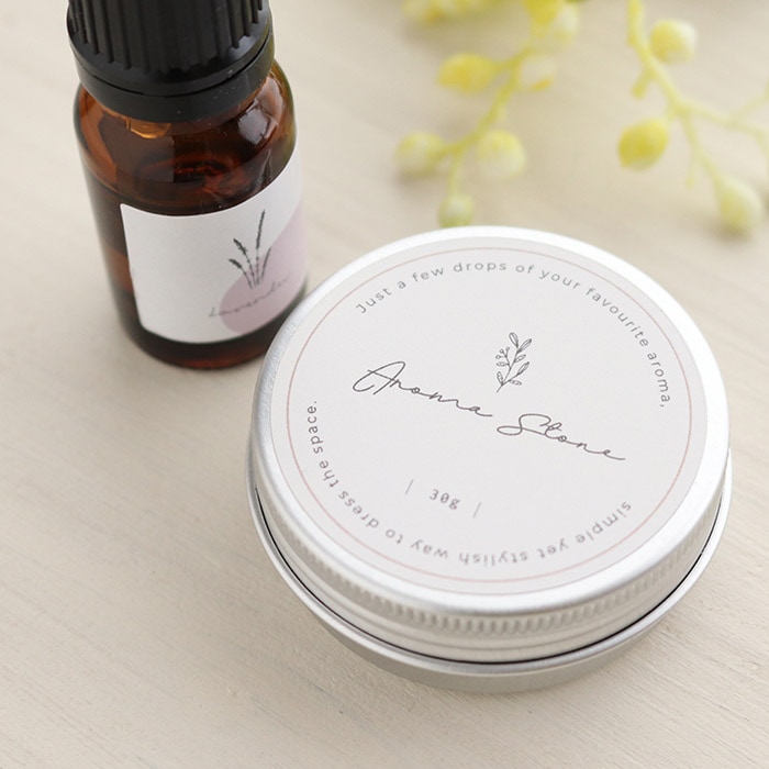 ブーケ ＆ アロマオイル・ストーンset ミニハンドタオル付 ラベンダー