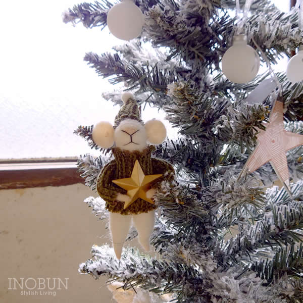 クリスマス インテリアset スリムツリー ガラス製 ミニオーナメント