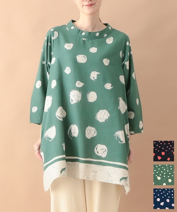 50%OFF】降り注ぐdotプリントチュニック｜KANKAN ONLINE SHOP【公式】