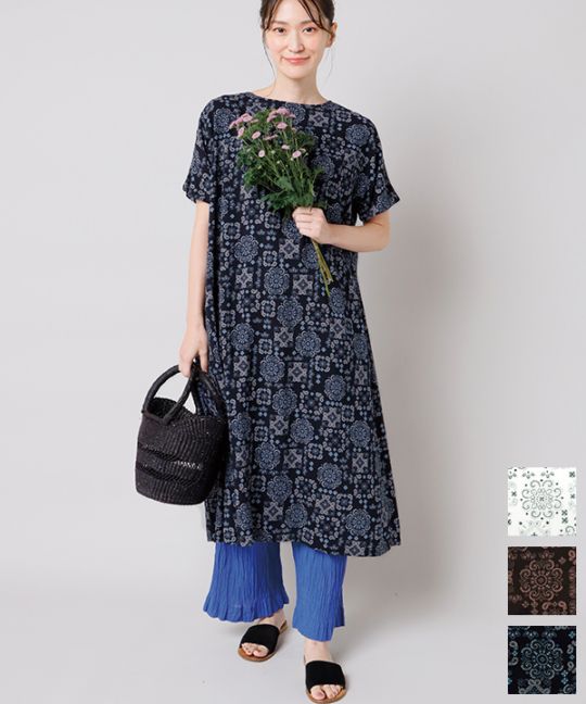 バンダナプリントモダール2wayワンピース｜KANKAN ONLINE SHOP