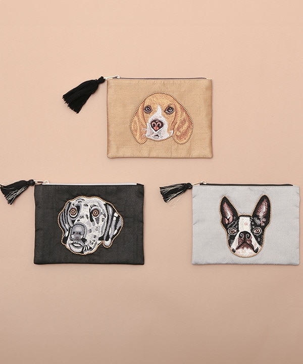 犬耳デザインポーチ 楽天市場】ピージーデザイン mimi POCHI Friends PUG パグ 垂れ