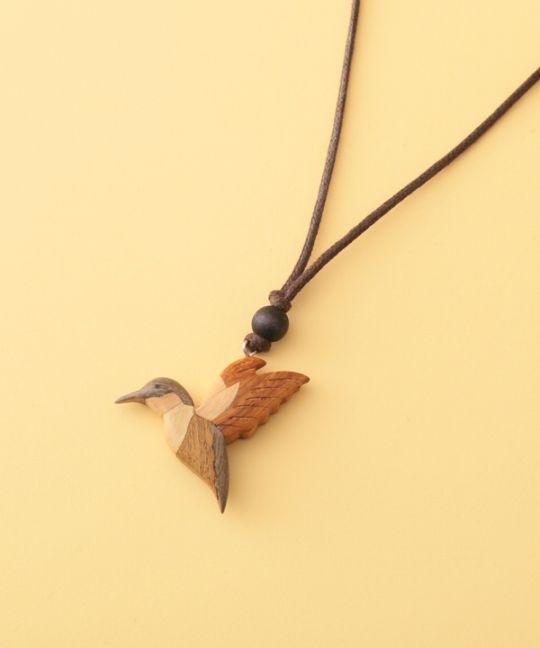 kinone 木製 鳥モチーフ ネックレス ウッド バード寄木ネックレス｜KANKAN ONLINE SHOP【公式】