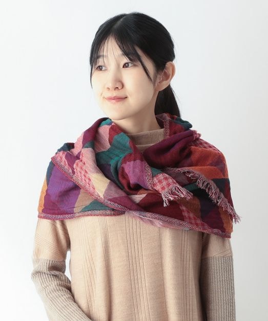 ミニーちゃん様　DRIES VAN NOTEN インド製　刺繍　シルクストール インド シルクカンタ（刺し子刺繍）ショール｜KANKAN ONLINE SHOP【公式】