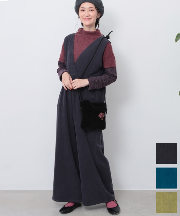 細畝コットンコーデュロイサロペット｜KANKAN ONLINE SHOP【公式】