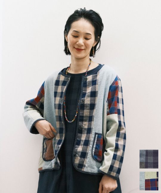カディ・パッチワークジャケット｜KANKAN ONLINE SHOP【公式】