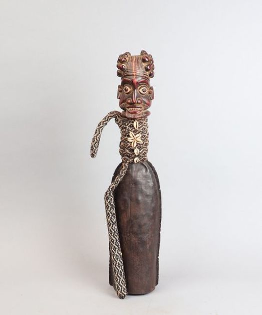 アジア？ アフリカ？ 木彫 豊穣 子宝 置物 アチェ族女性坐像 高さ66cm アフリカンアート 木彫刻 （p655-11