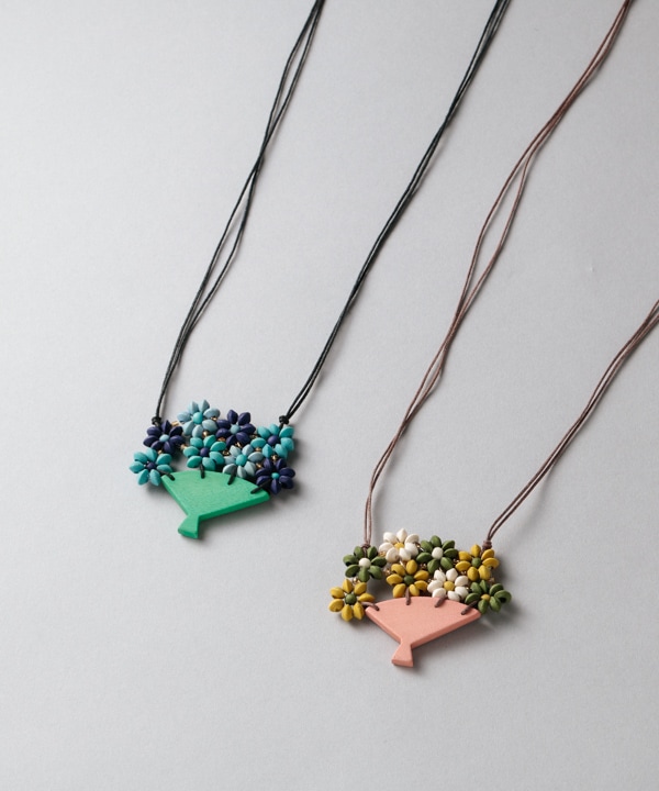 花束モチーフ ネックレス ウッド花束ネックレス｜KANKAN ONLINE SHOP【公式】