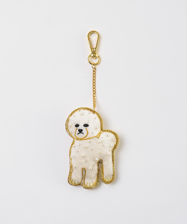 ザリ刺繍キーホルダー ビションフリーゼ｜KANKAN ONLINE SHOP【公式】