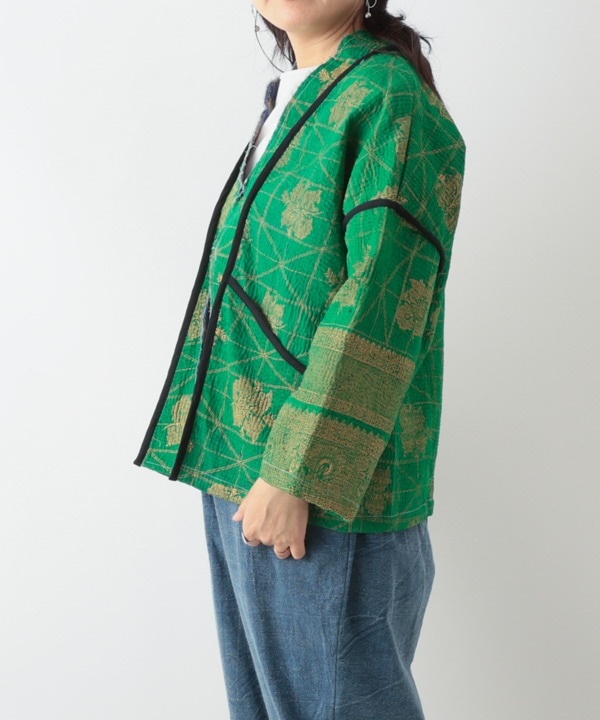 ラリーキルトパイピングジャケット （グリーン）｜KANKAN ONLINE SHOP