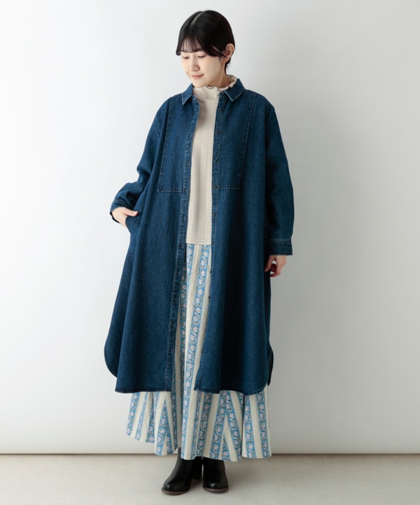 綿麻9オンスデニムシャツワンピース｜KANKAN ONLINE SHOP【公式】