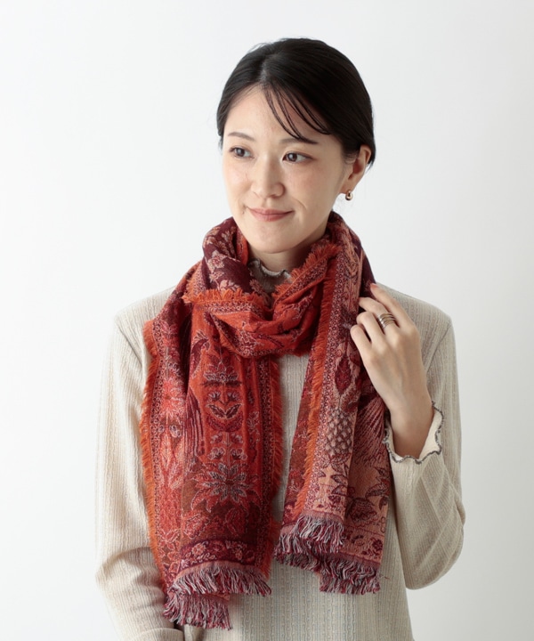 花＆鳥柄ジャガードショール｜KANKAN ONLINE SHOP【公式】