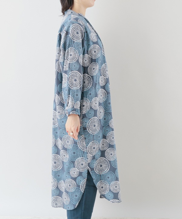 オーガニックコットンUchiage-hanabi dotプリントシャツ オーガニックコットンUchiage-hanabi dotプリントシャツ