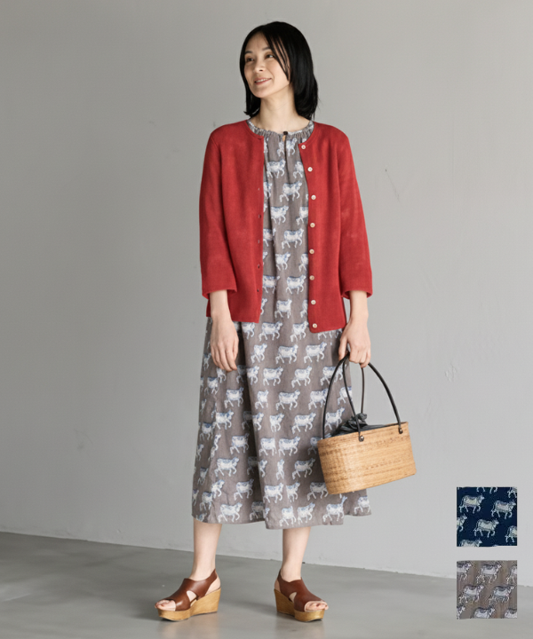 願いを届けるナンディ・ダブプリントギャザーワンピース｜KANKAN