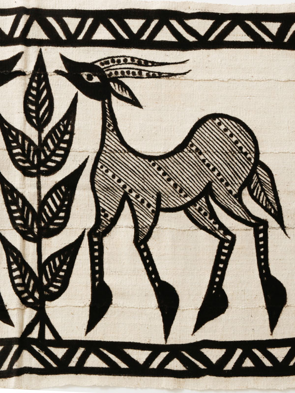 セヌフォ族 絵布（モノトーン）中 116cm×71cm｜KANKAN ONLINE